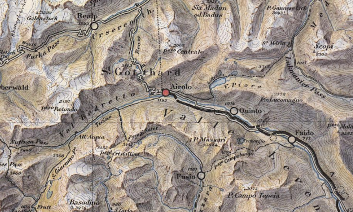 Xaver Imfeld 1896 Map of Switzerland