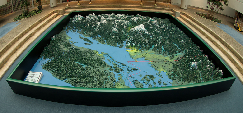 A chunk of British Columbia in a room-sized box